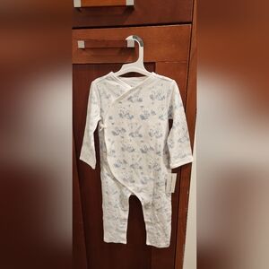 Janie and Jack Blue Floral Baby Outfit